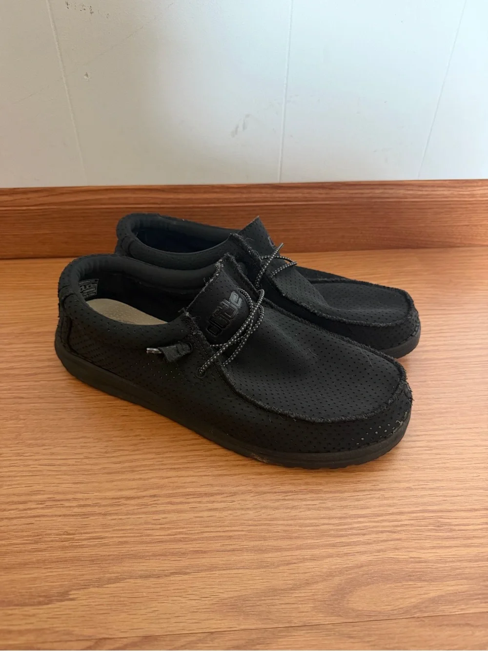 Hey Dude Men's Black Slip-On Loafers - Size: 10